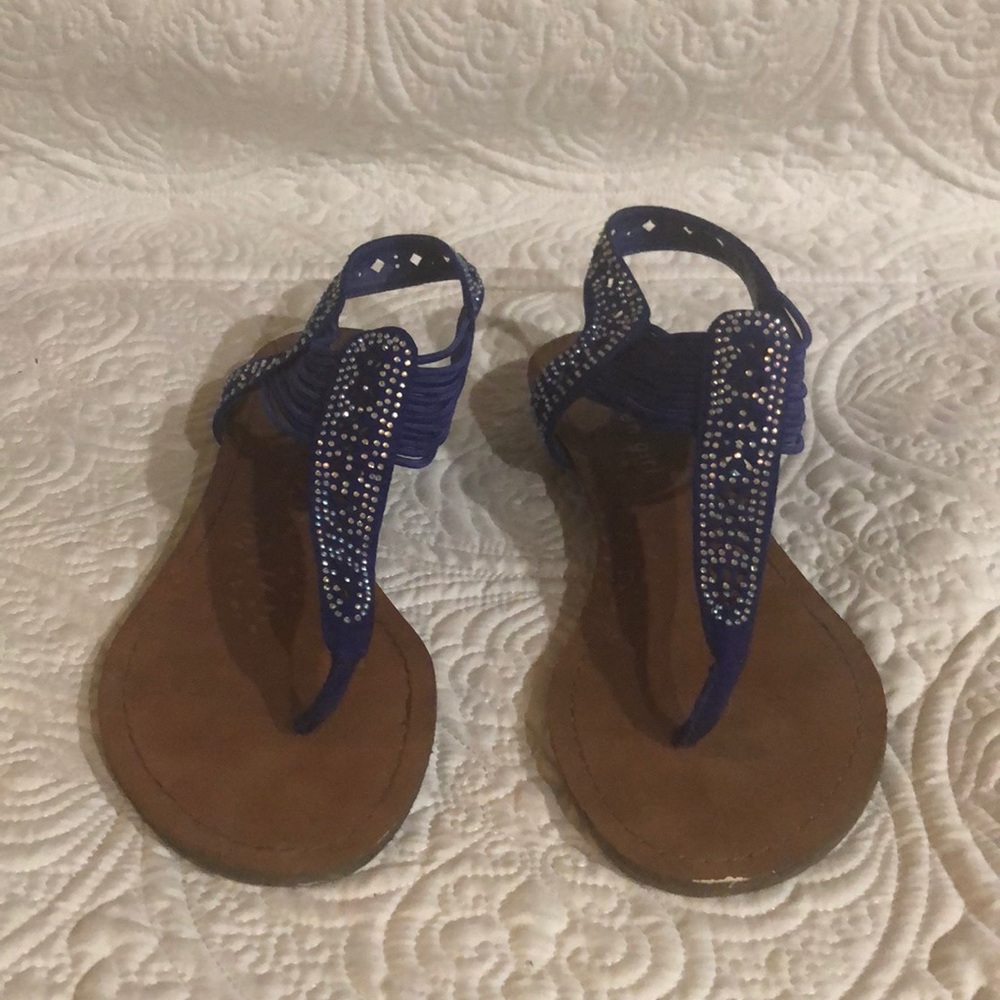 Madden Girl Blue and Brown Sandals